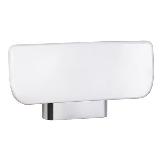 Cojín de apoyo 34x18,5 cm plateado/blanco