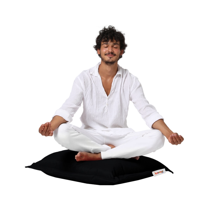 Cojín de suelo 70x70 cm negro