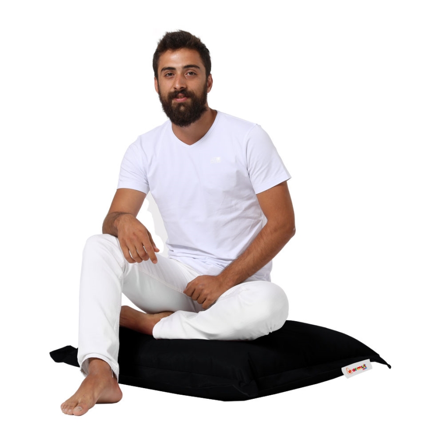 Cojín de suelo 70x70 cm negro