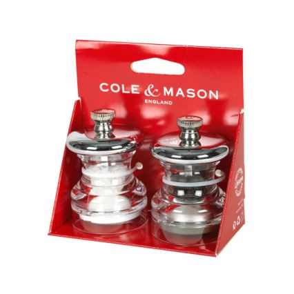 Cole&Mason - Juego de molinillos de sal y pimienta BUTTON 2 pcs 6,5 cm