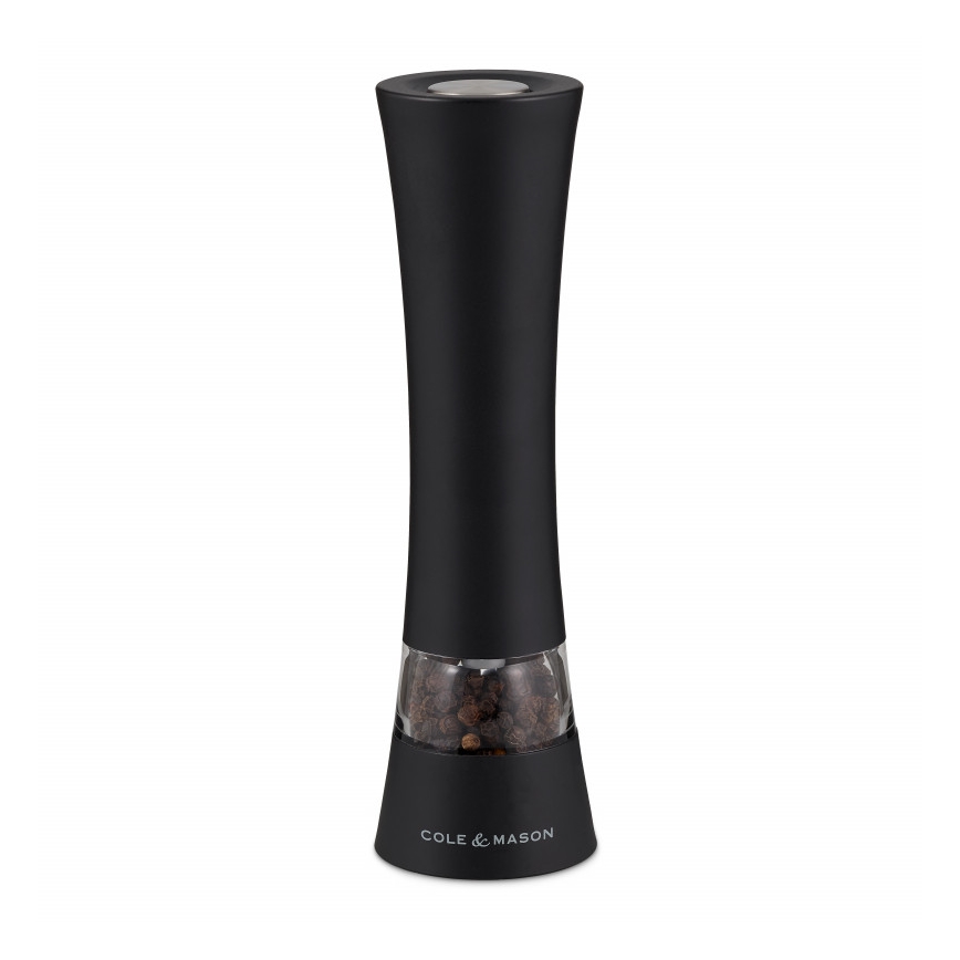 Cole&Mason - Molinillo eléctrico para sal o pimienta BURFORD 4xAAA 18 cm negro