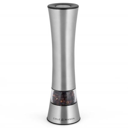 Cole&Mason - Eléctrico salt or pepper grinder BURFORD 4xAAA 18 cm cromo mate