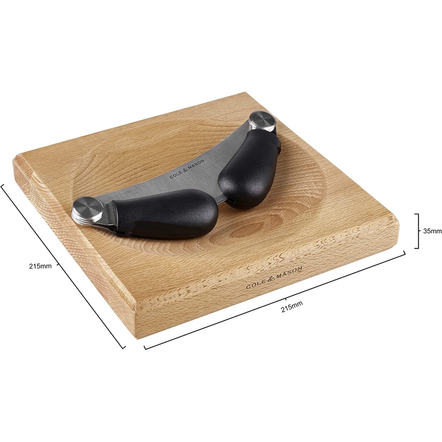 Cole&Mason - Tabla de cortar y cuna cuchillo 21,5x51,5 cm haya