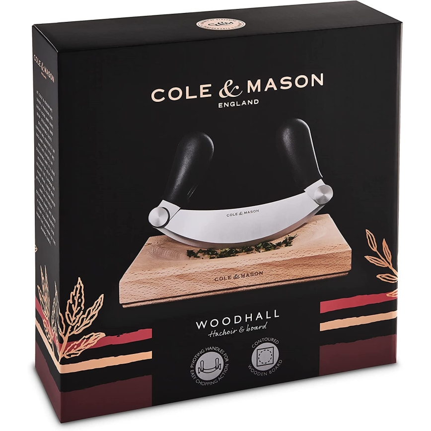 Cole&Mason - Tabla de cortar y cuna cuchillo 21,5x51,5 cm haya