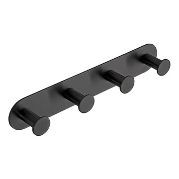 Colgador 25,5x4,5 cm acero inoxidable/negro