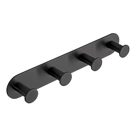 Colgador 25,5x4,5 cm acero inoxidable/negro