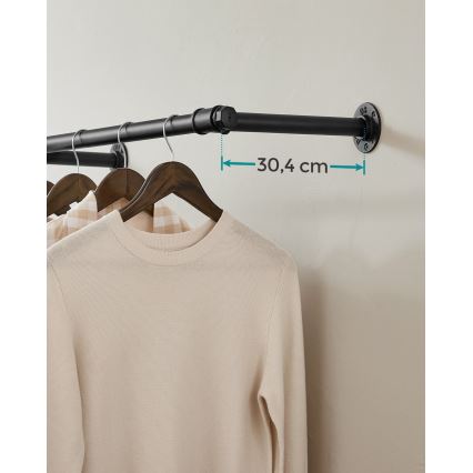 Colgador de pared para perchas LINEA negro