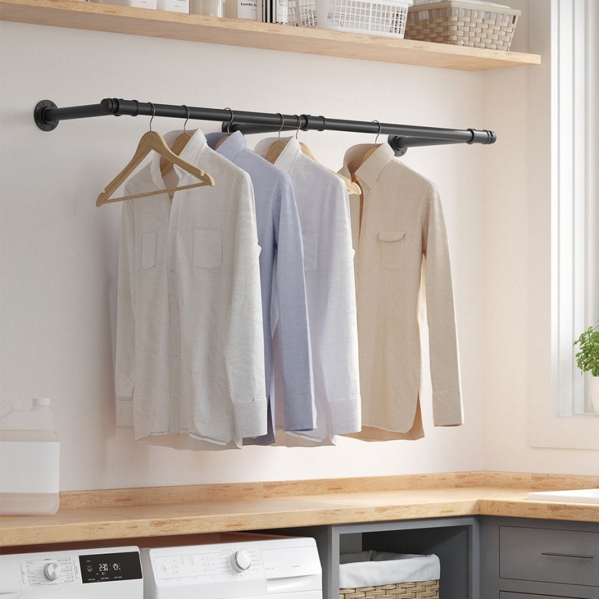 Colgador de pared para perchas LINEA negro