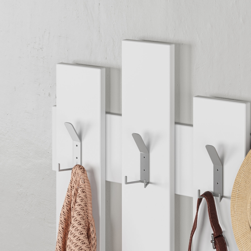 Colgador de pared WAVE 81x64 cm blanco