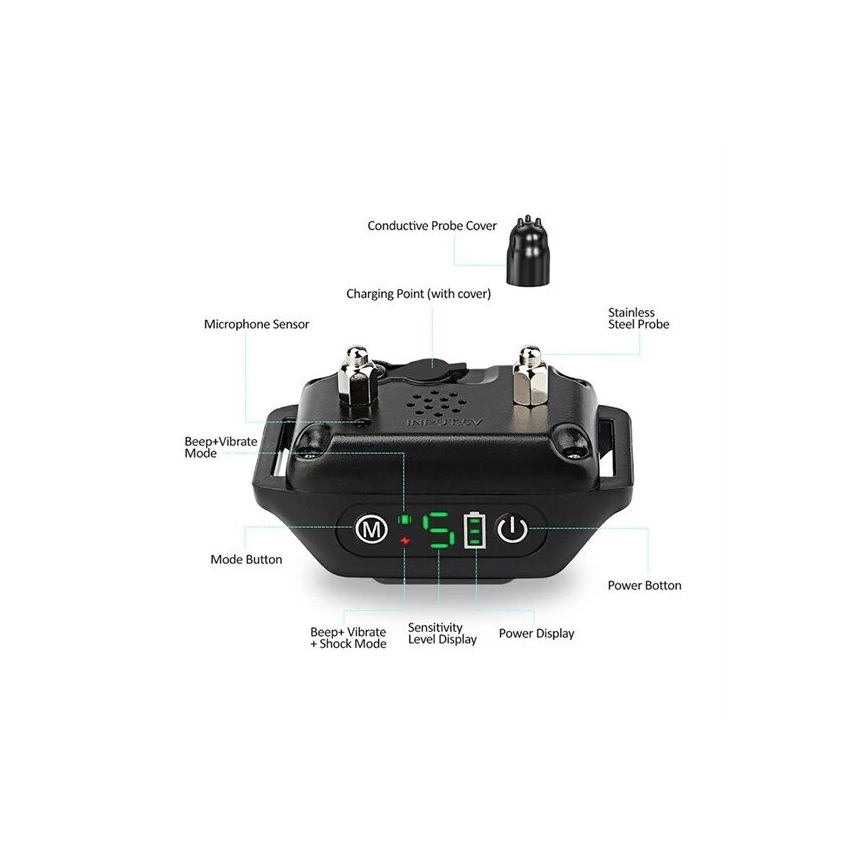 Collar antiladridos para perro 52 cm 3,7 V 300 mAh IP67