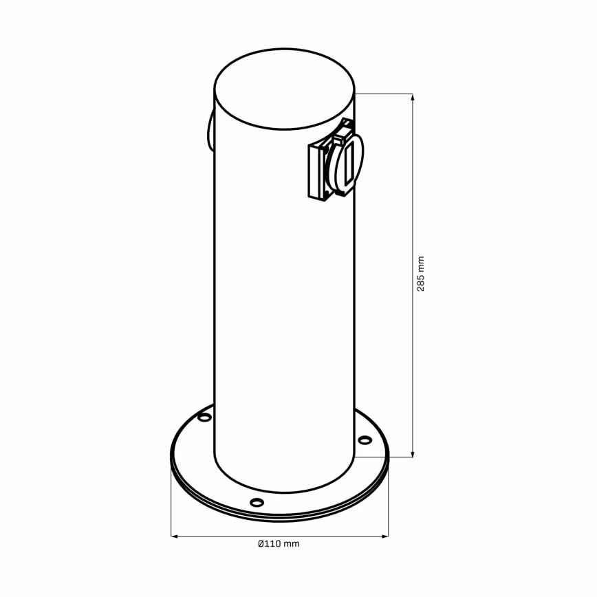 Columna con enchufe exterior 2Z ELEKTRI 230V IP44