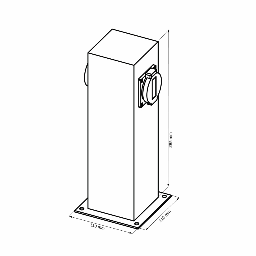 Columna con enchufe exterior 2Z ELEKTRI 230V IP44