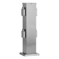 Columna de enchufe para exterior 4Z SCHUKO 230V cromo mate IP44