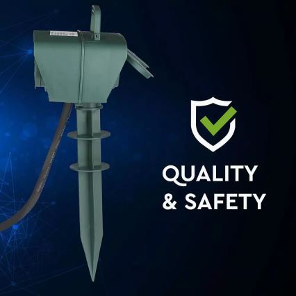 Columna de enchufe para exterior SCHUKO 4Z 230V IP44