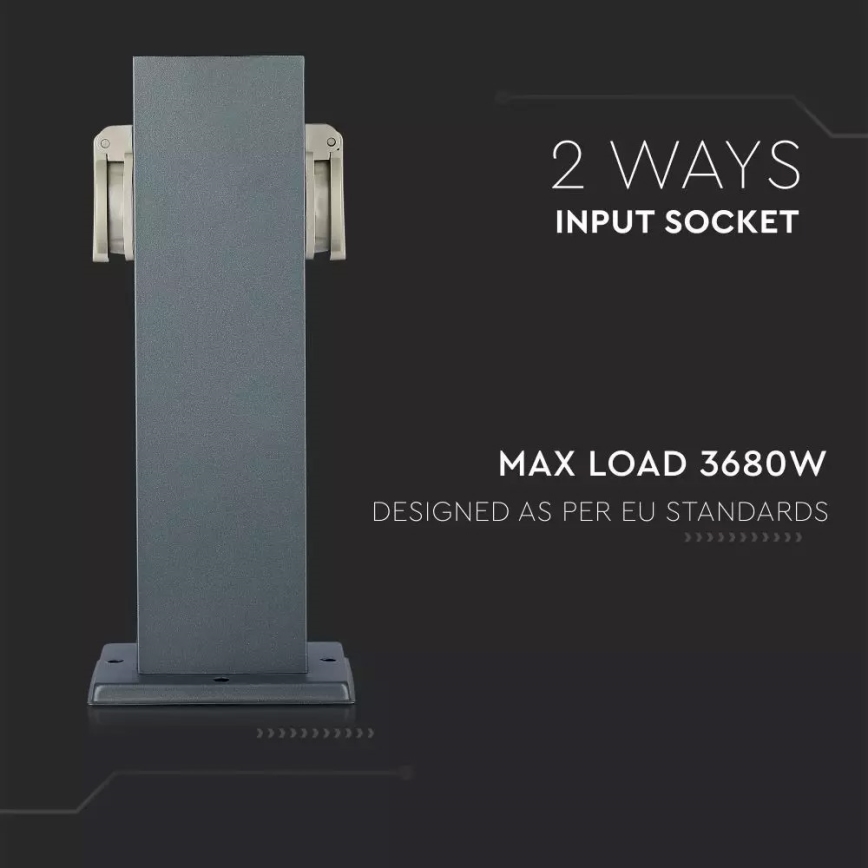 Columna de enchufes exterior 2Z 230V IP44