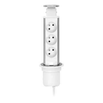 Columna de enchufes para tablero de mesa — 3 tomas de 230 V