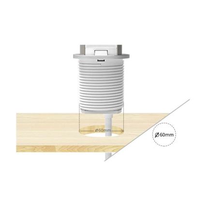 Columna de enchufes para tablero de mesa — 3 tomas de 230 V