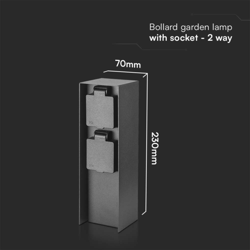 Columna de toma de exterior 2Z 230V IP44