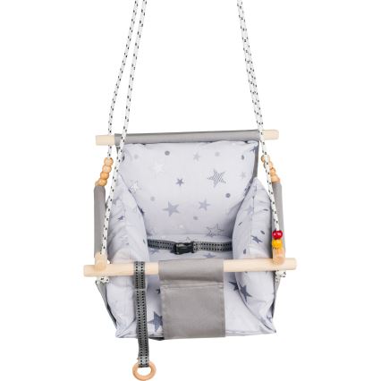 Columpio textil para niños SELALE blanco/gris