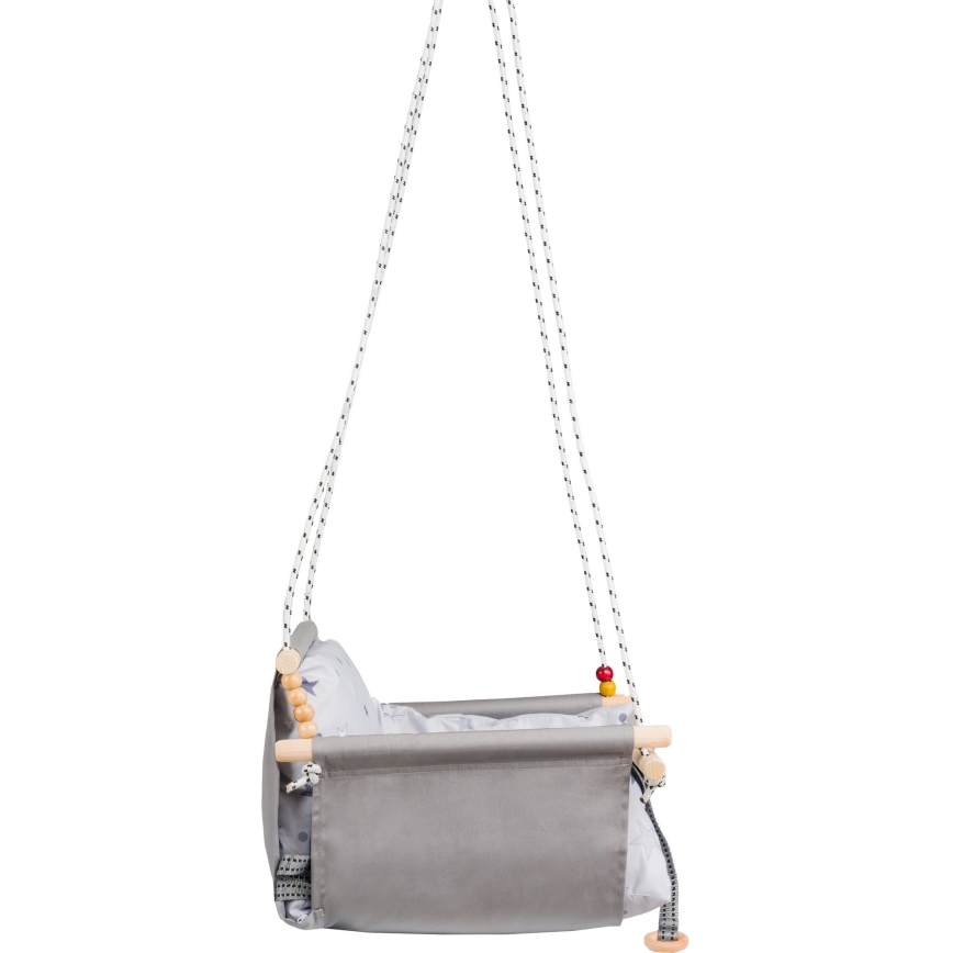 Columpio textil para niños SELALE blanco/gris