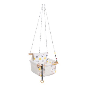 Columpio textil para niños SELALE blanco