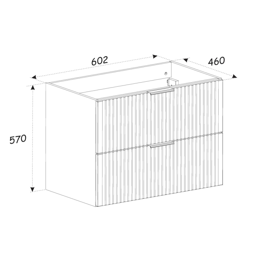 COMAD ADEL CASHMERE 82-60-2S - Mueble de baño bajo lavabo ADEL 57x60,2 cm beige