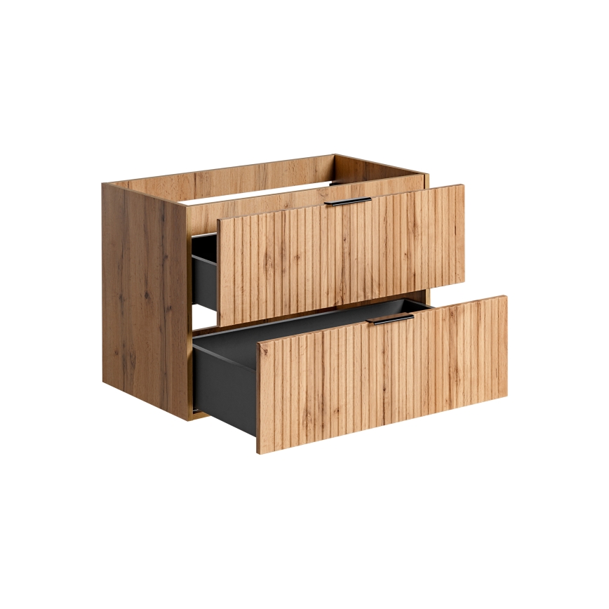 COMAD ADEL OAK 82-80-B-2S - Mueble de baño bajo lavabo ADEL 57 x 80,2 cm, acabado en roble