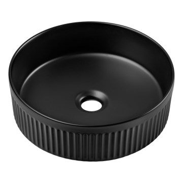 COMAD BEYOND 2 BLACK (E-6565) - Lavabo para encimera BEYOND diámetro 36 cm cerámica/negro mate