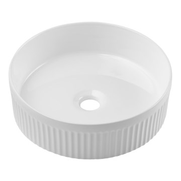 COMAD BEYOND 2 BLANCO (E-6565) - Lavabo sobre encimera BEYOND diámetro 36 cm cerámica/blanco brillante