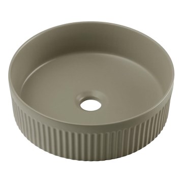 COMAD BEYOND 2 OLIVER GREEN (E-6565) - Lavabo para encimera BEYOND diámetro 36 cm cerámica/verde mate