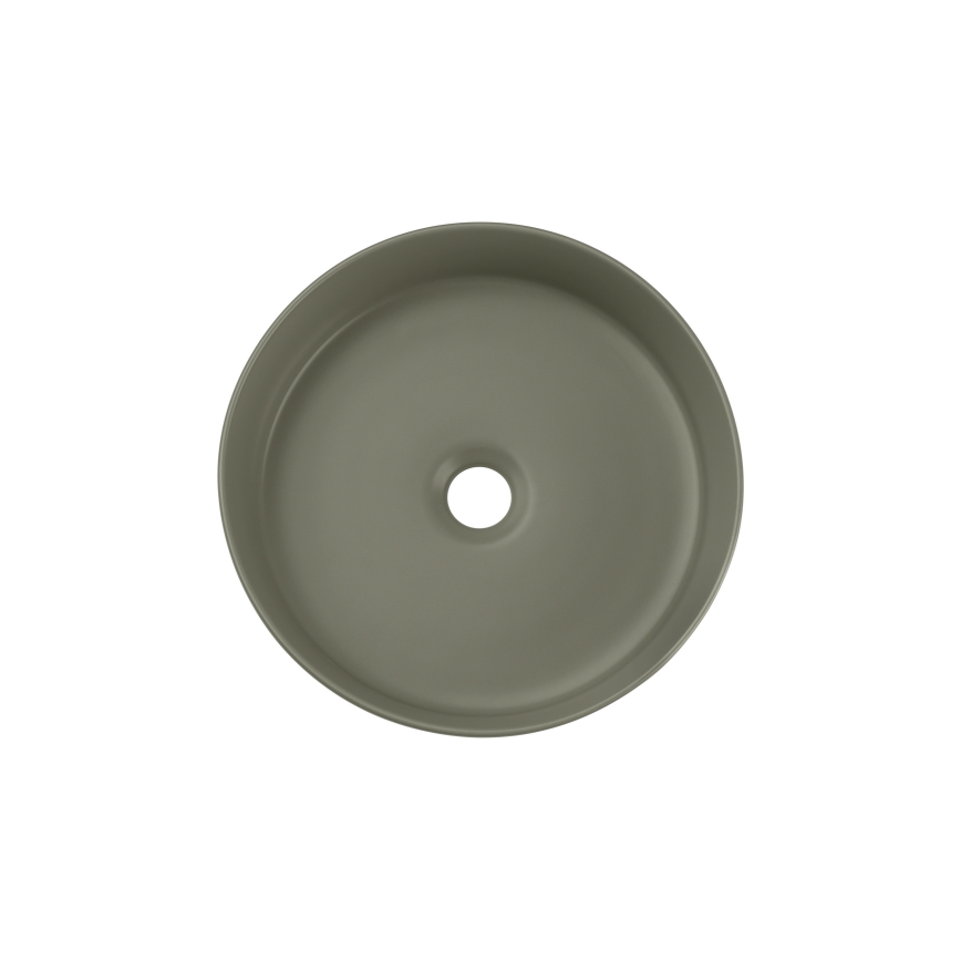 COMAD BEYOND 2 OLIVER GREEN (E-6565) - Lavabo para encimera BEYOND diámetro 36 cm cerámica/verde mate