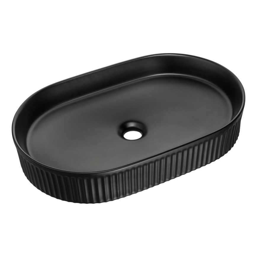 COMAD BEYOND 3 BLACK ( E-6531 ) - Lavabo sobre encimera BEYOND 56x36 cm cerámica/negro mate