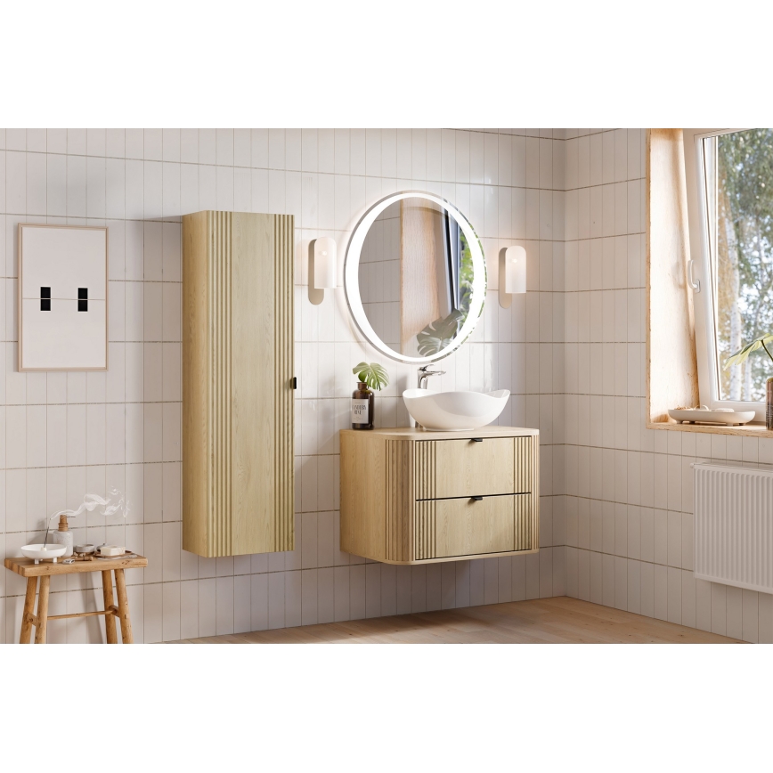 COMAD OVALIA CREMONA 82-80-46-2S - Mueble de baño bajo lavabo OVALIA en acabado roble