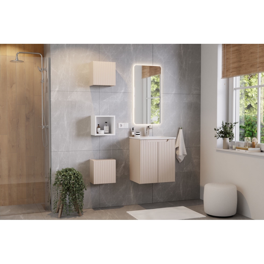 COMAD SKY 3 60CM DP ( E-8099-3-60 ) - Lavabo empotrado SKY 61x40 cm cerámica/blanco mate