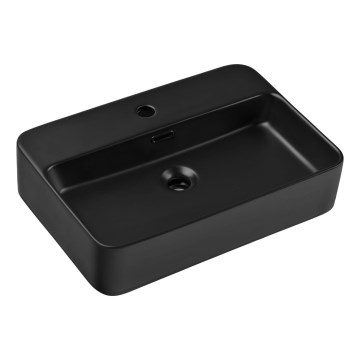 COMAD TRUST 2 BLACK ( E-6282 ) - Lavabo para encimera TRUST 55x38 cm cerámica/negro mate