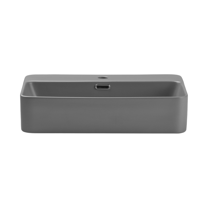 COMAD TRUST 2 MATT LIGHT GREY (E-6282) - Lavabo para encimera TRUST 55x38 cm cerámica/gris mate