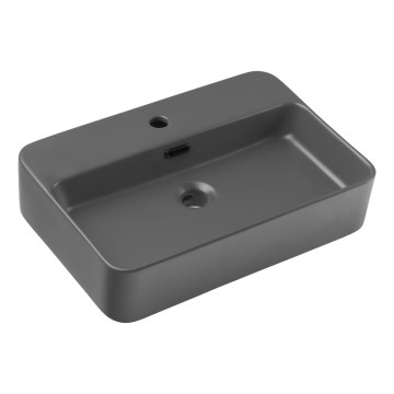 COMAD TRUST 2 MATT DARK GREY ( E-6282 ) - Lavabo para encimera TRUST 55x38 cm cerámica/gris mate