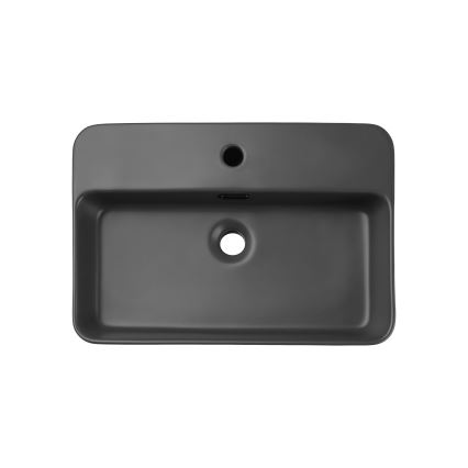 COMAD TRUST 2 MATT DARK GREY ( E-6282 ) - Lavabo para encimera TRUST 55x38 cm cerámica/gris mate