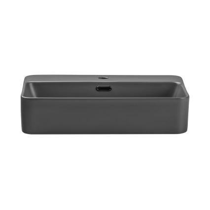 COMAD TRUST 2 MATT DARK GREY ( E-6282 ) - Lavabo para encimera TRUST 55x38 cm cerámica/gris mate