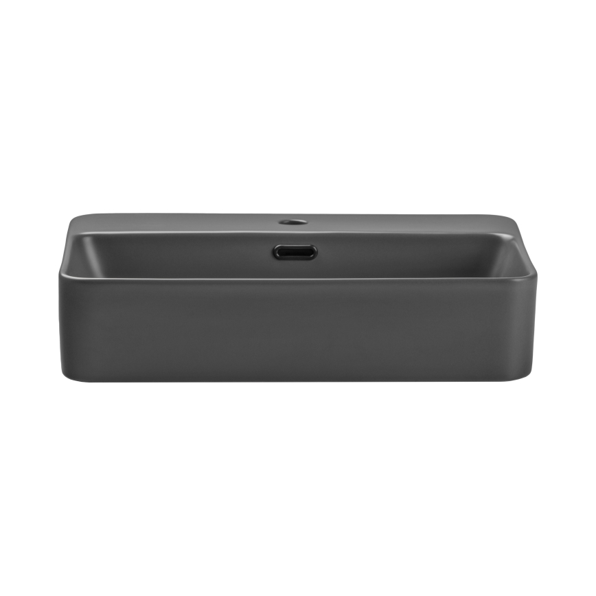 COMAD TRUST 2 MATT DARK GREY ( E-6282 ) - Lavabo para encimera TRUST 55x38 cm cerámica/gris mate