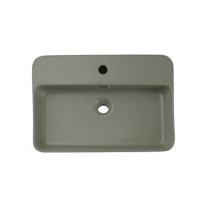 COMAD TRUST 2 OLIVER GREEN (E-6282) - Lavabo sobre encimera TRUST 55x38 cm cerámica/verde mate