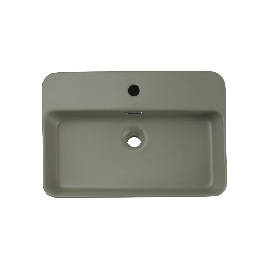 COMAD TRUST 2 OLIVER GREEN (E-6282) - Lavabo sobre encimera TRUST 55x38 cm cerámica/verde mate