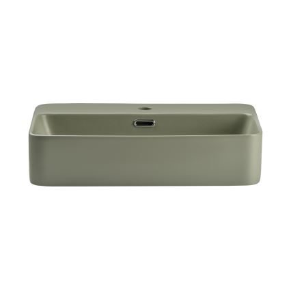 COMAD TRUST 2 OLIVER GREEN (E-6282) - Lavabo sobre encimera TRUST 55x38 cm cerámica/verde mate