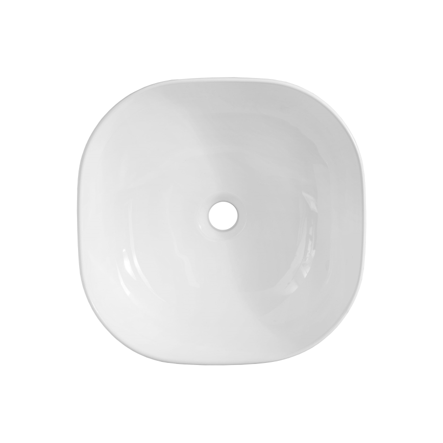 COMAD UM-6252 SMILE 40 DP - Lavabo para encimera SMILE 41x41 cm cerámica/blanco brillante