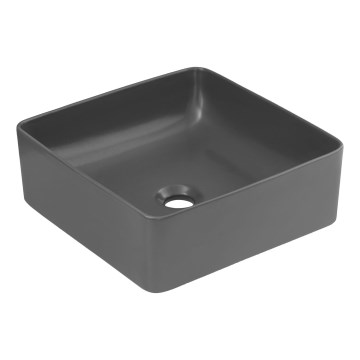 COMAD UM-6276 SLIM 40 GRIS DP - Lavabo para encimera SLIM 37x37 cm cerámica/gris mate