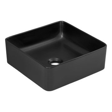 COMAD UM-6276 SLIM 40 NEGRO DP - Lavabo sobre encimera SLIM 37x37 cm cerámica/negro mate