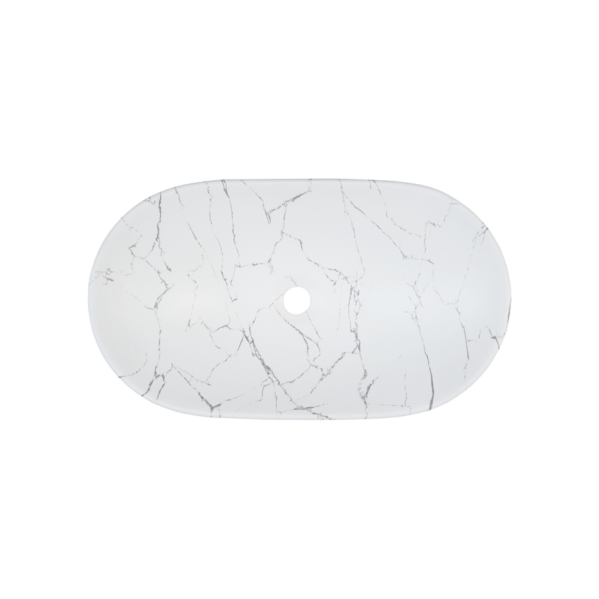 COMAD UN-LENA-MW17 - Lavabo sobre encimera LENA 61,5x36 cm cerámica/blanco mate