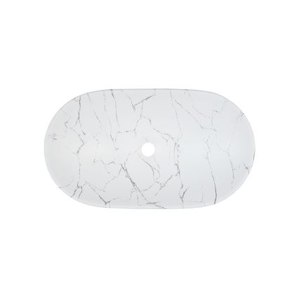 COMAD UN-LENA-MW17 - Lavabo sobre encimera LENA 61,5x36 cm cerámica/blanco mate