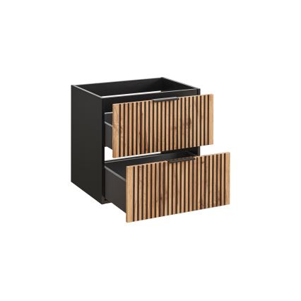 COMAD XILO BLACK WOTAN 82-60-D-2S-Mueble de baño bajo lavabo XILO negro/roble