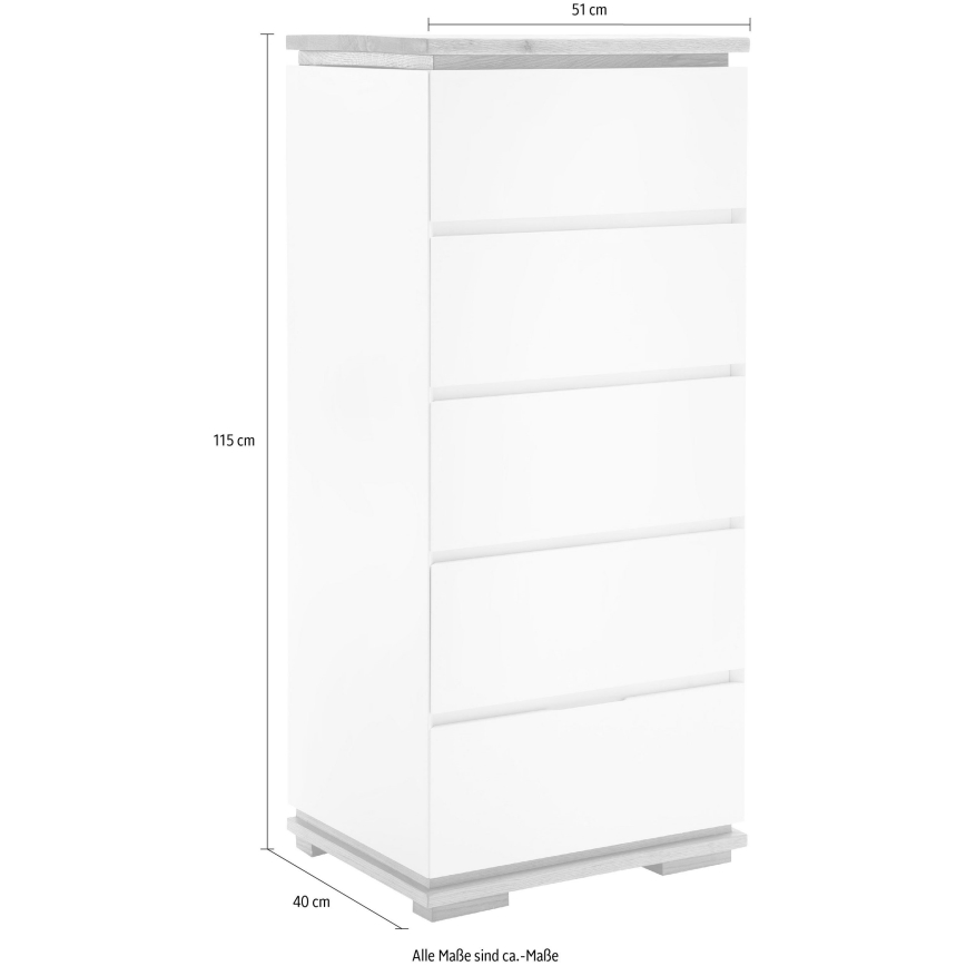 Cómoda ARVI blanco/roble